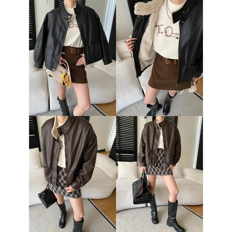 Bold PU Leather Jacket: Style Meets Comfort