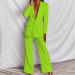 Chic Blazer and Straight-Leg Pant Set