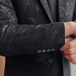 Slim Fit Floral Print Casual Blazer