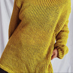 Boat Neck Dropped Shoulder Sweater - runwayfashionista.com
