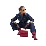 3D Floral Denim Shirt & Jeans Set