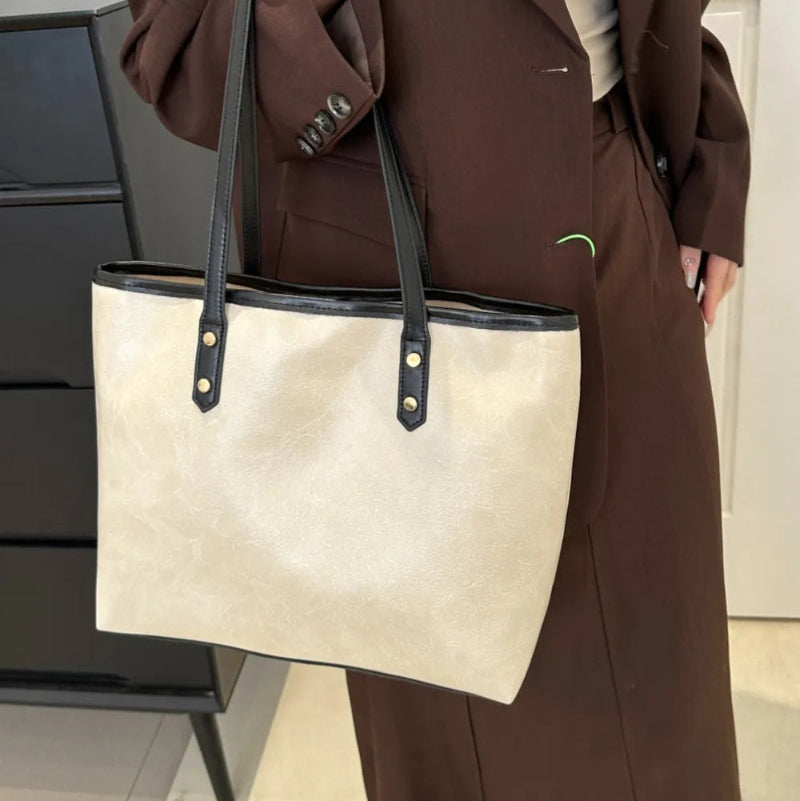 PU Leather Medium Shoulder Bag - Versatile Work & Leisure Tote - runwayfashionista.com
