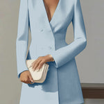 Chic V-neck Suit-style Mini Dress