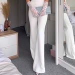 Elegant White Off-Shoulder Jumpsuit With Feather Accents