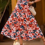 Frill Backless Printed Sleeveless Midi Dress - rnwayfashionista.com