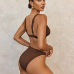 Turn heads with this daring metallic bikini designed to highlight your bold style effortlessly.