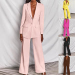 Chic Blazer and Straight-Leg Pant Set
