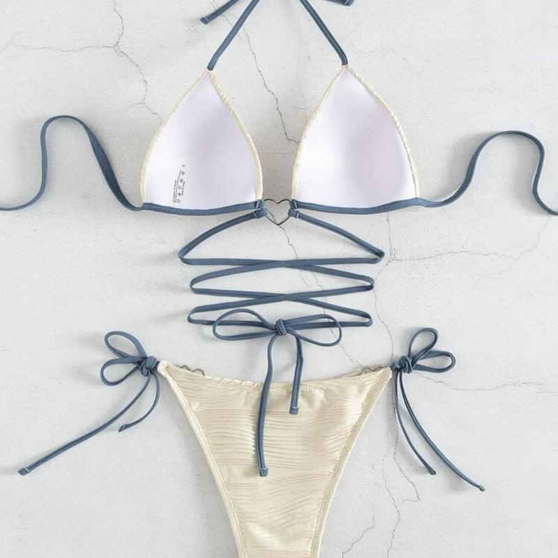Drawstring strap bikini