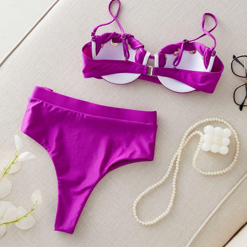 Strapless High Waist Bikini
