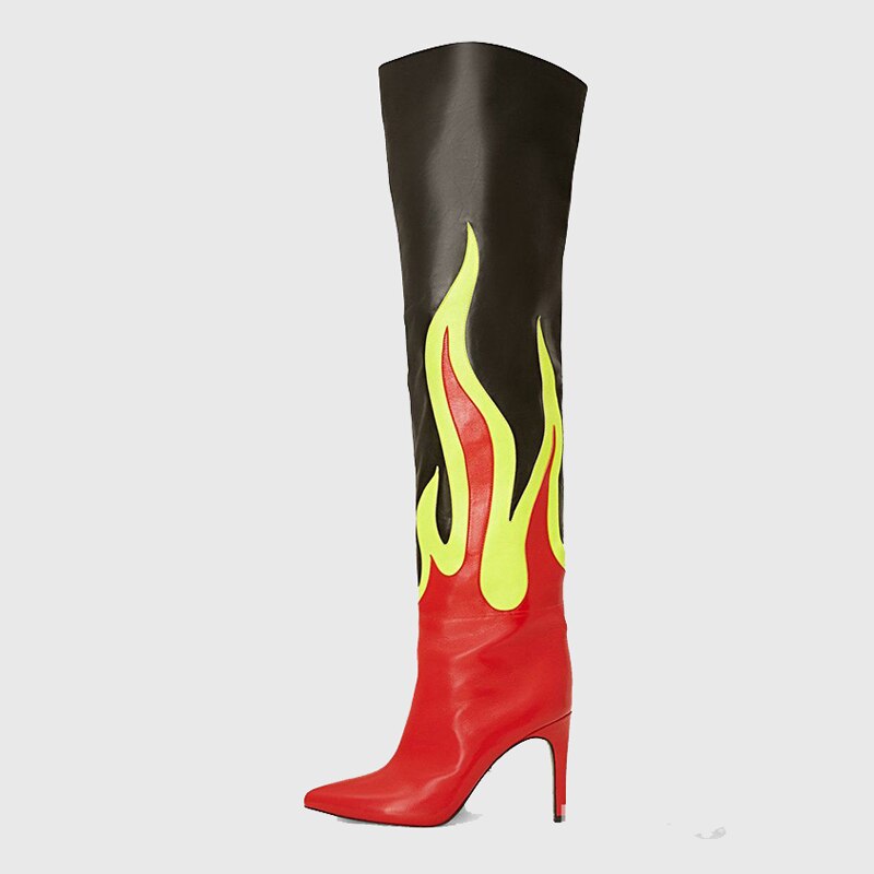 Pointed Toe Stilettos Thigh High Boots