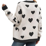 Heart button up long sleeve cardigan - runwayfashionista.com