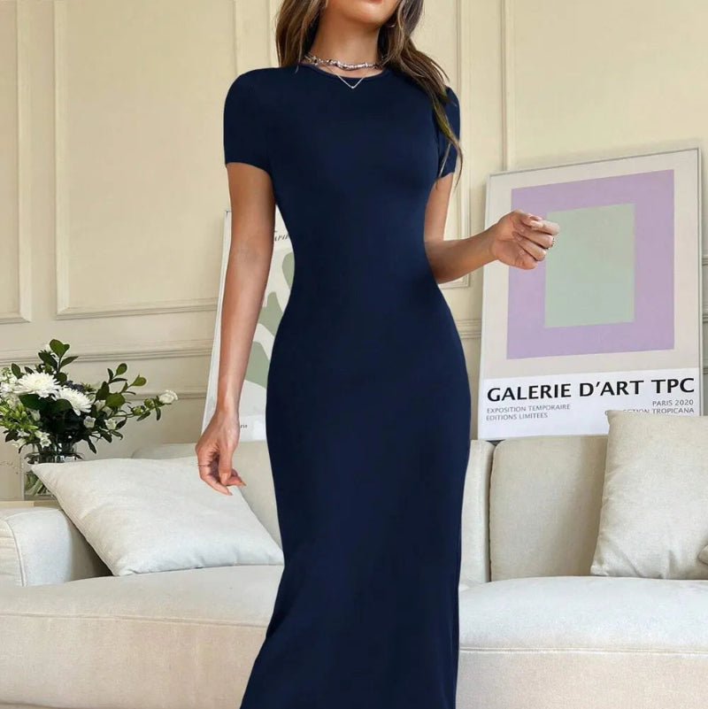 Short Sleeve Maxi Tee Dress