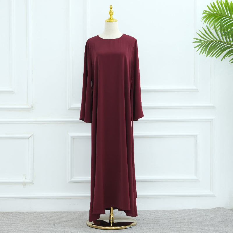Simple Solid Color Dress Abaya