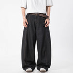 Loose semi elastic jeans - Black