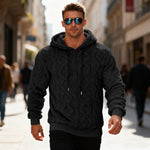 Plush Long-sleeved Pullover Fleece Hoodie - grey