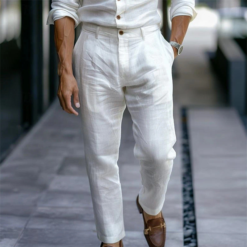 Breathable Casual Pants - white
