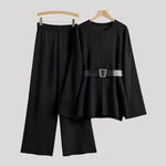 Wide Leg Pants Loose Temperament Two - Piece Set