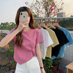 Chic Slim Fit Short Tee - Half Sleeve Casual