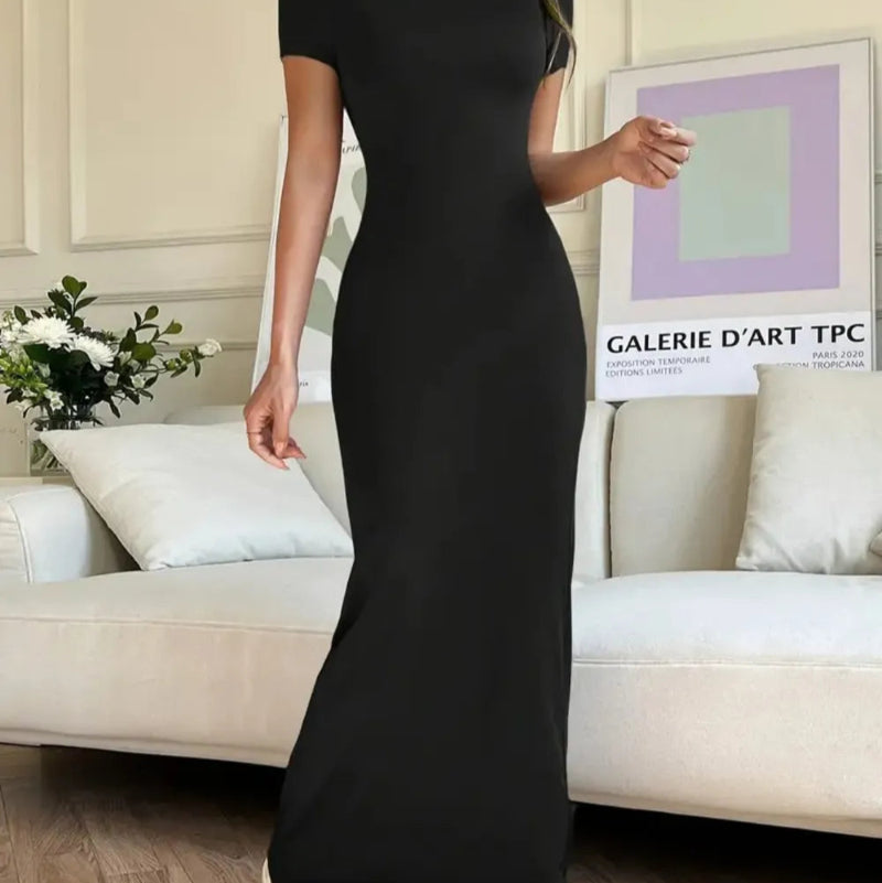 Short Sleeve Maxi Tee Dress