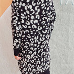 Leopard Round Neck Long Sleeve Sweater - runwayfashionista.com