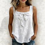 Square-Neck Tank Top - white