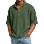 Waffle-Weave Short-Sleeved Shirts - runwayfashionista.com