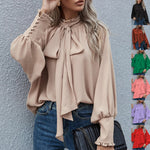 Chic Long Puff Sleeve Loose Blouse