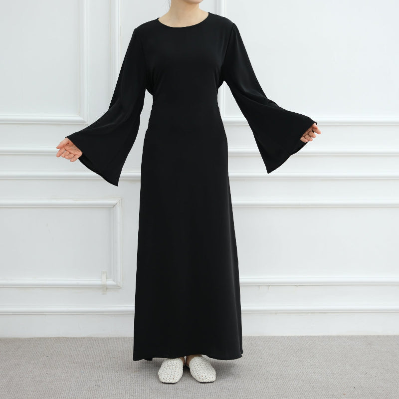 Simple Solid Color Dress Abaya