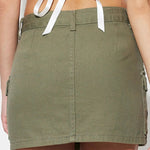 Pocketed Mini Denim Skirt - runwayfashionista.com