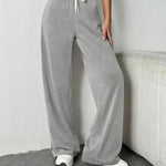 Drawstring Wide Leg Pants with Pockets -runwayfashionista.com