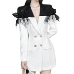 Long sleeve double breasted blazer -runwayfashionista.com