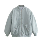 Y2K Oversized Long Sleeve Hoodie- light blue