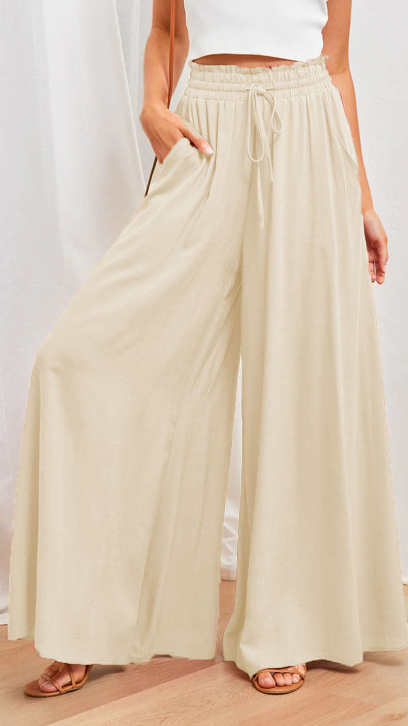 The Essential Elastic Wide-Leg Pant