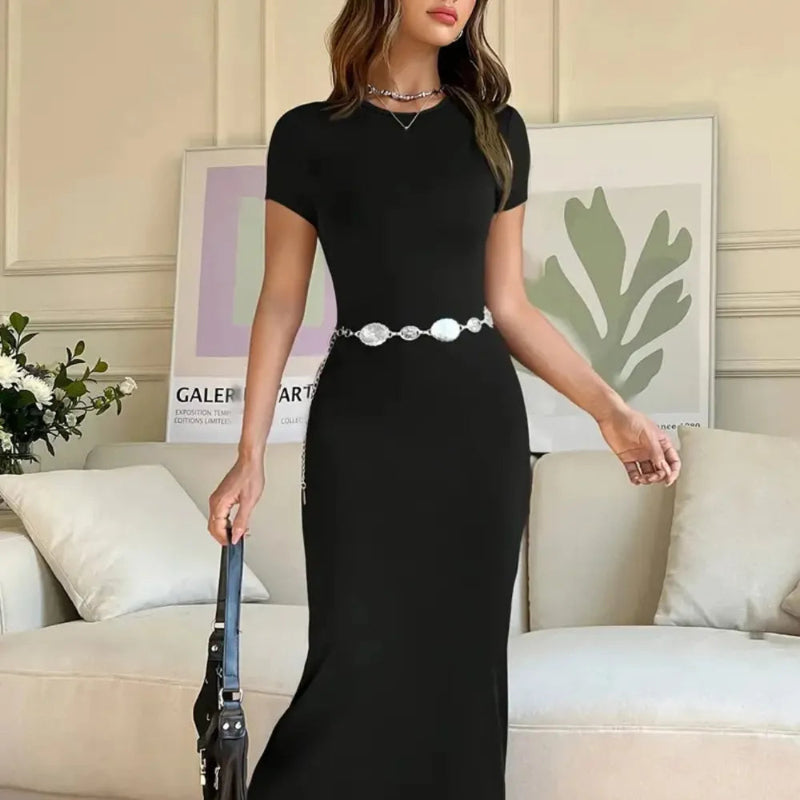 Short Sleeve Maxi Tee Dress