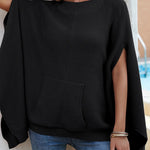 Solid color casual style plus size women's knitted sweater