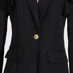 Long sleeve temperament blazer - runwayfasionista.com