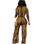 V neck long sleeve jumpsuit - runwayashionista.com
