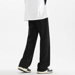 Straight-Leg Casual Pants - Black