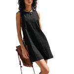 Backless Sleeveles Dresses - black