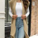 Pocketed Open Front Cap Sleeve Cardigan - runwayfashionista.com