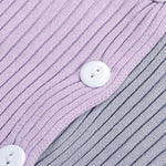 Contrast Button Up Long Sleeve Cardigan - runwayfashionista.com
