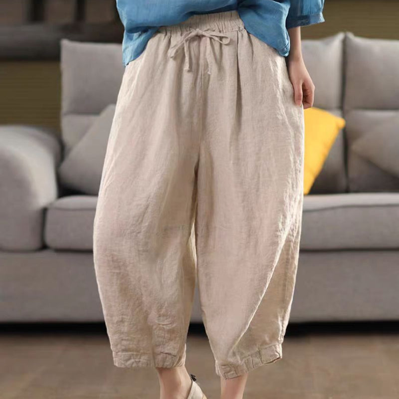 Tied Harem Pants: Edgy Linen Style
