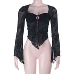 Bold Black Square Neck Top