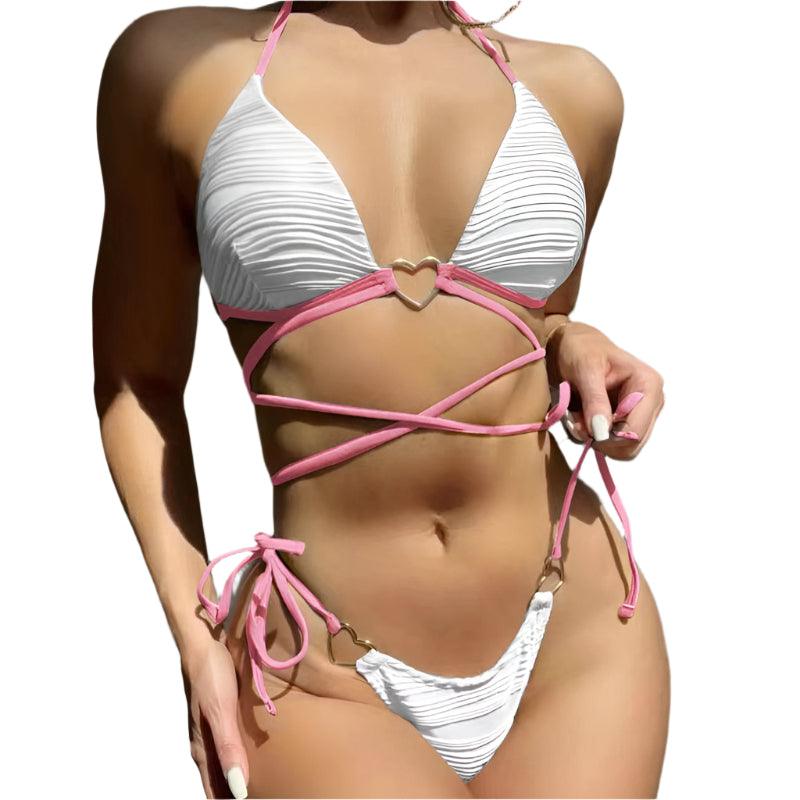 Drawstring strap bikini