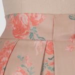 Elegant High-waisted Floral Pleated Pants