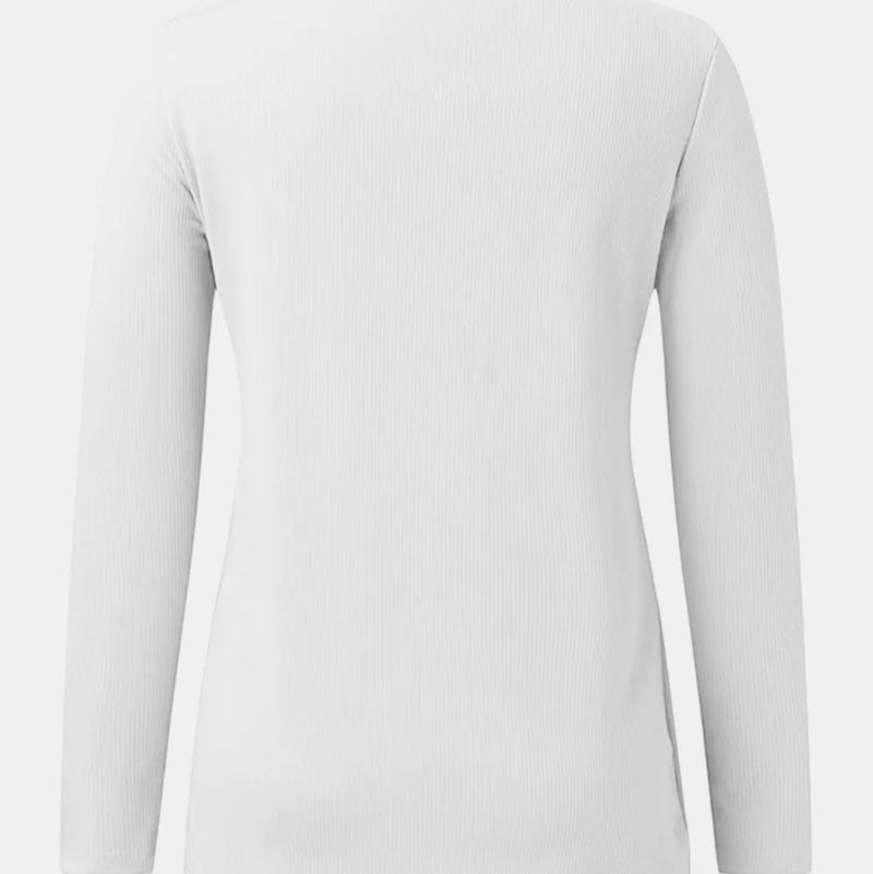 Scoop Neck Long Sleeve T-Shirt -Runwayfashionistta.com