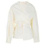 Cross Tie Waist Cinched Shirt