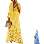 Patchwork Vacation Style Dress