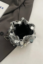 Drawstring Sequin Crossbody Bag - rnwayfashionista.com