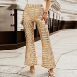 Sequin High Waisted Pants - runwayfashionista.com